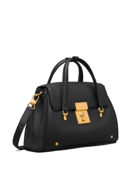 Geantă shopper Thom Browne din piele negru