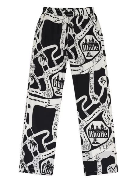 Hedvábné kalhoty Rhude bílé