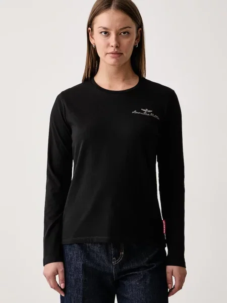 Tricou cu mânecă lungă Aeronautica Militare negru