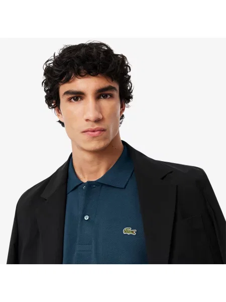 Lacoste Koszulka Polo Classic Fit Original Piqué niebieska