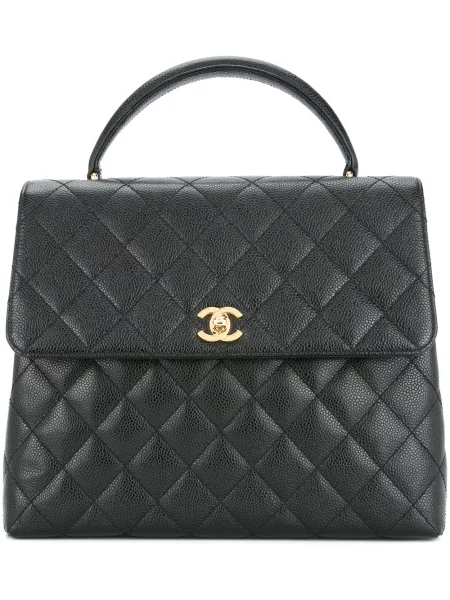 Prošívaná kabelka Chanel Pre-owned černá