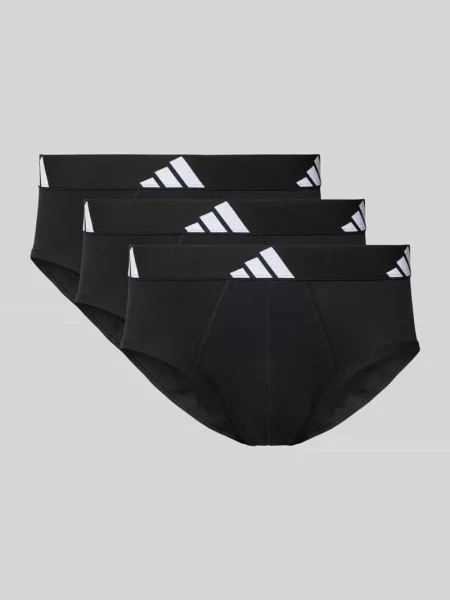 Figi z elastycznym z logo w zestawie 3 szt. model ‘Active Flex’ Adidas Sportswear czarne
