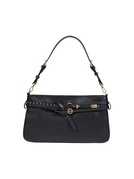 Curea Pinko din piele clasică negru