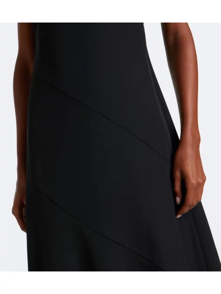 Rochie midi Proenza Schouler asimetrică drapată negru