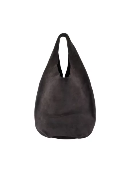 A.P.C. torebka shopper zamszowa le neige szara