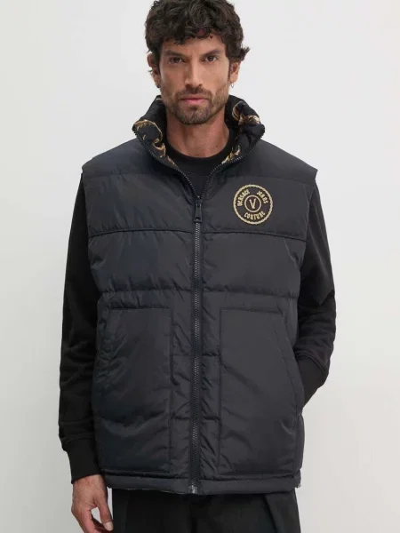 Versace Jeans Couture bezrękawnik puchowy dwustronny czarny