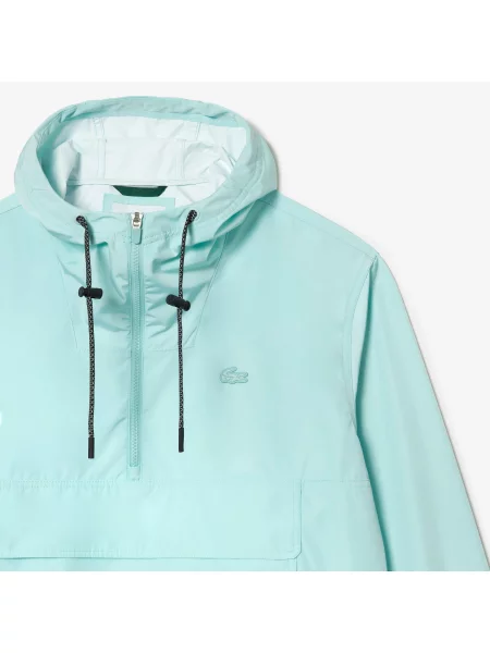 Lacoste Krótka Kurtka Z Kapturem zielona