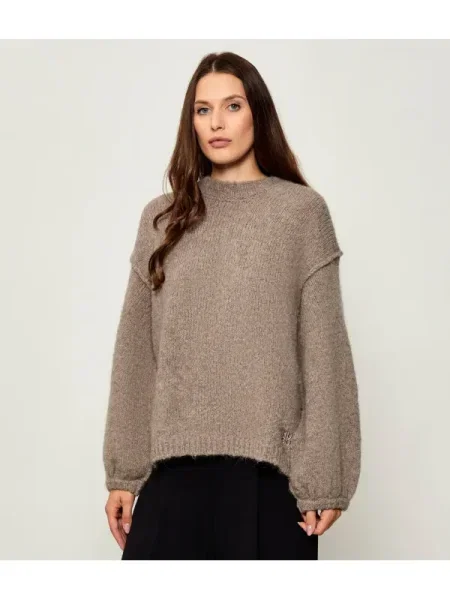 HUGO De lână pulover Sagarro | Oversize fit bej
