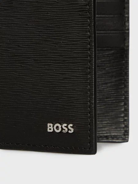 Кожаный кошелек Boss черный