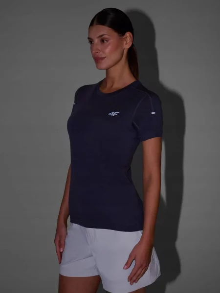 T-SHIRT 4F KOSZULKA TRENINGOWA Z WEŁNĄ MERINO szara