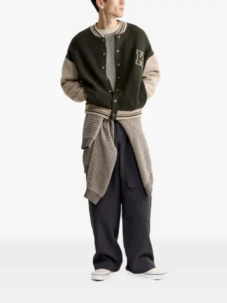 Cardigan Maison Kitsune cu autograf verde