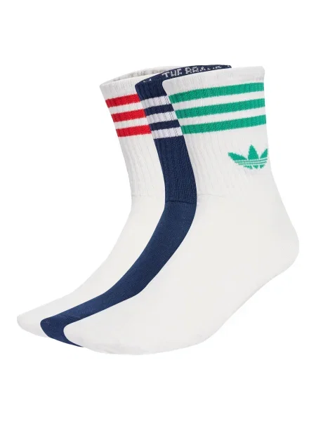 ADIDAS ORIGINALS Nogavice Crew 3 Pairs marine / zelena / rdeča bela