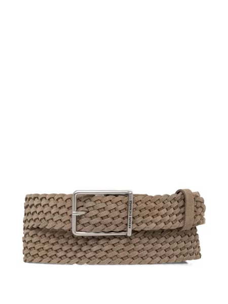 Cu centură curea Armani Exchange din piele de căprioară țesută