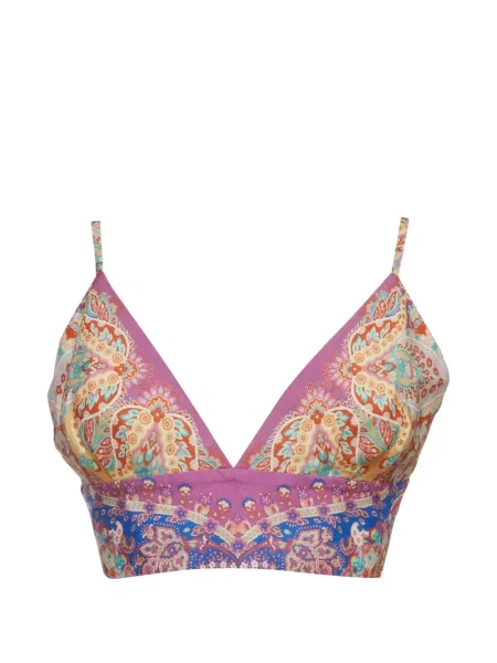 Decupat top Sandro cu imagine cu model paisley violet