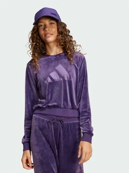 Дитячий Світшот adidas комбінований верх фіолетовий