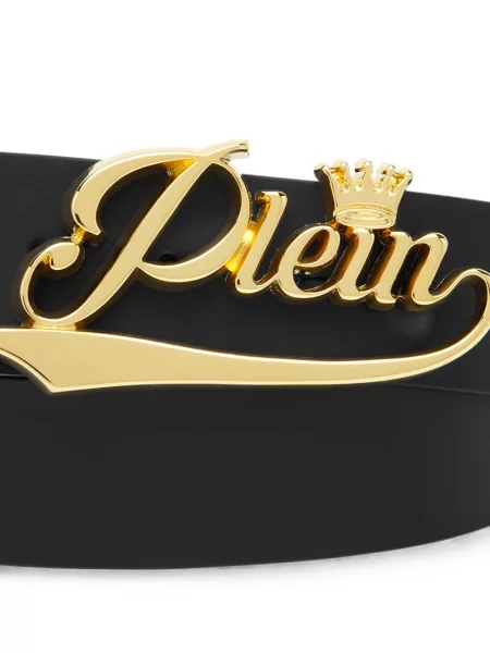 Cu centură curea Philipp Plein din piele negru