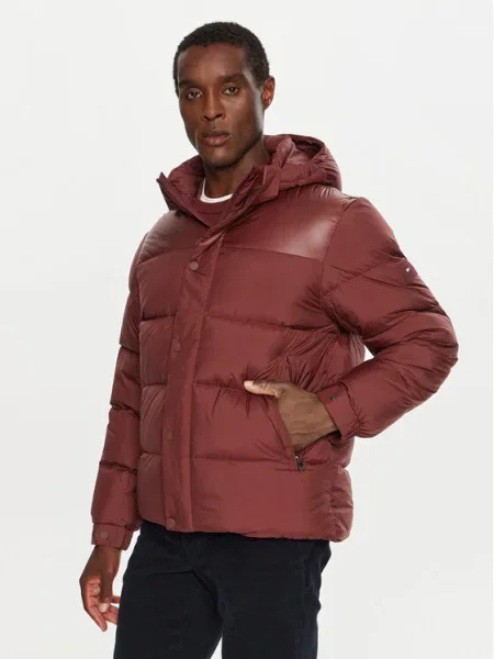 Tommy Hilfiger Пухено яке бордо