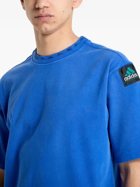 Бягане тениска Adidas с леопардов принт от джърси черно