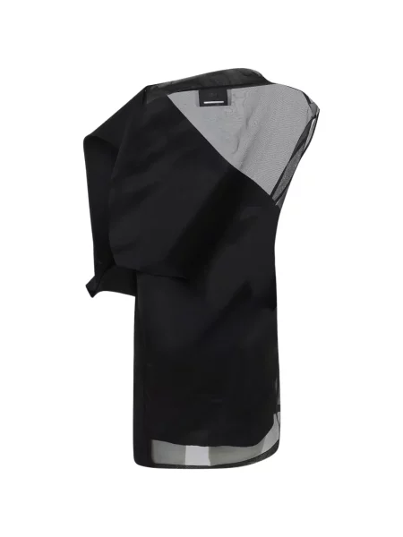 Rochie midi Sportmax asimetrică negru