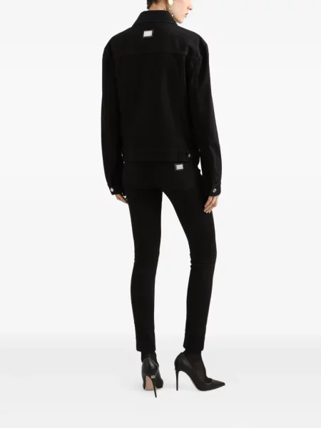 Blugi Dolce & Gabbana cu talie înaltă negru
