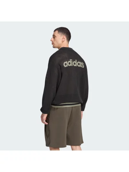 Tričko s dlouhým rukávem Adidas černé