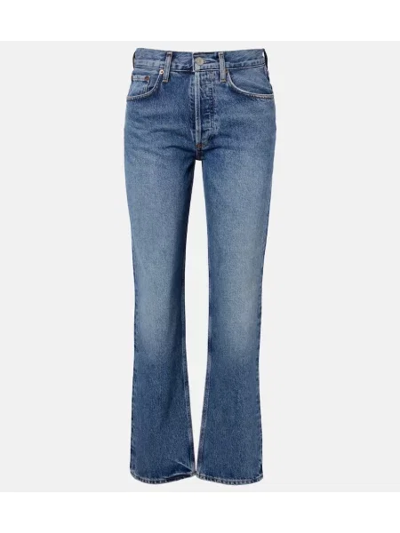 Jeansy straight leg Agolde niebieskie