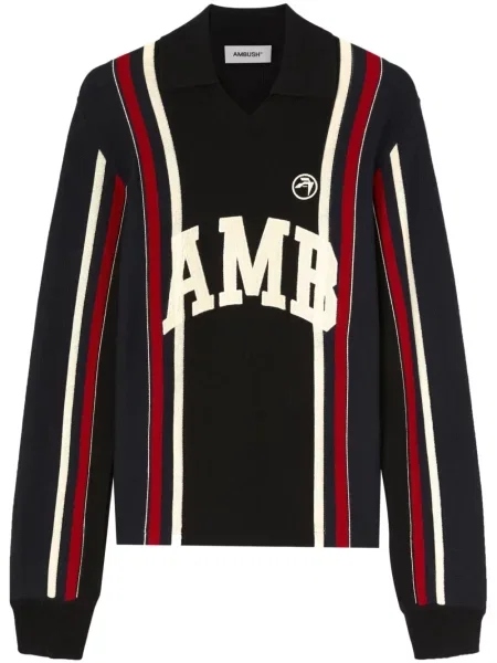 Pulover Ambush cu broderie negru