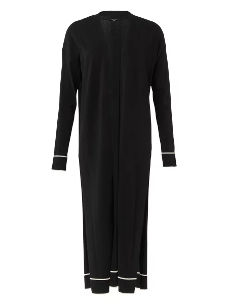 COMMA Pletena jopa črna bela