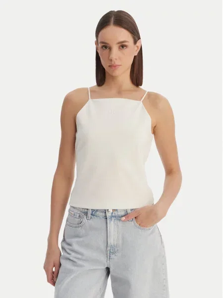 Calvin Klein Jeans Marškinėliai Ponte smėlio