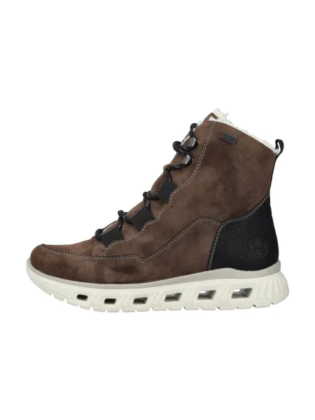 Sneakerși Rieker cu șireturi maro