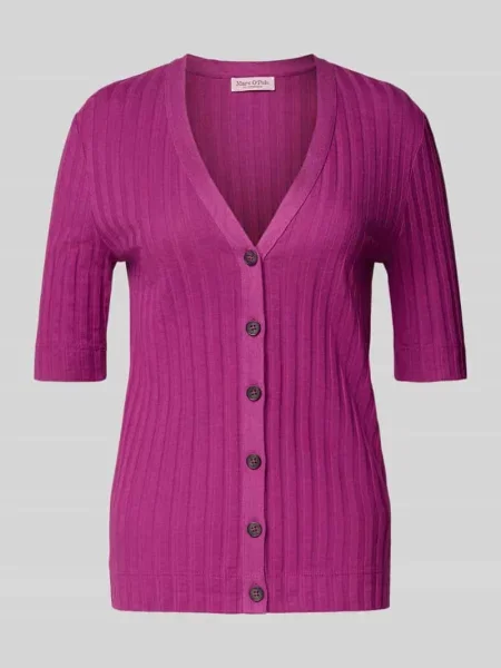 Kardigan o kroju slim fit z mieszanki modalu i bawełny Marc O'polo