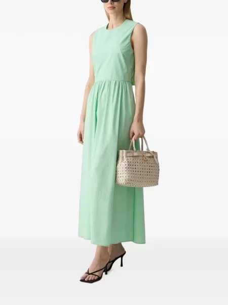 Rochie maxi Benetton fără mâneci verde