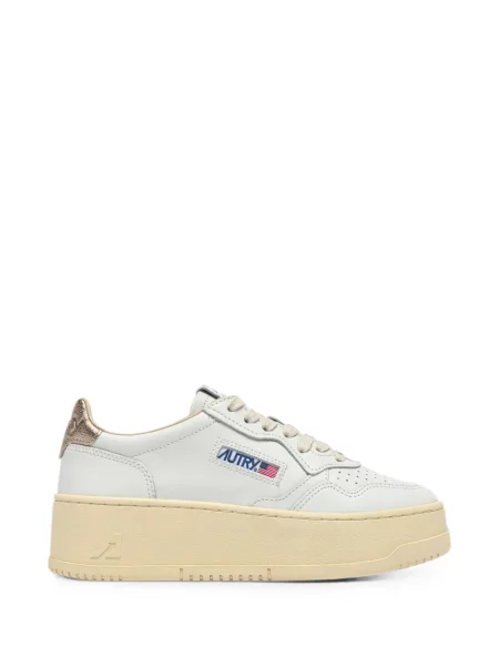 Sneakerși Autry din piele cu platformă alb