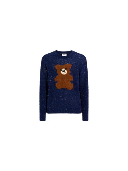 Sweter Moschino wełniany niebieski