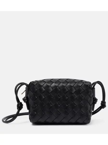 Geanta de piele Bottega Veneta Loop din piele negru