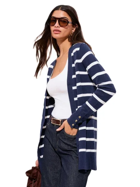 Friends Like These Geacă tricotată bleumarin alb