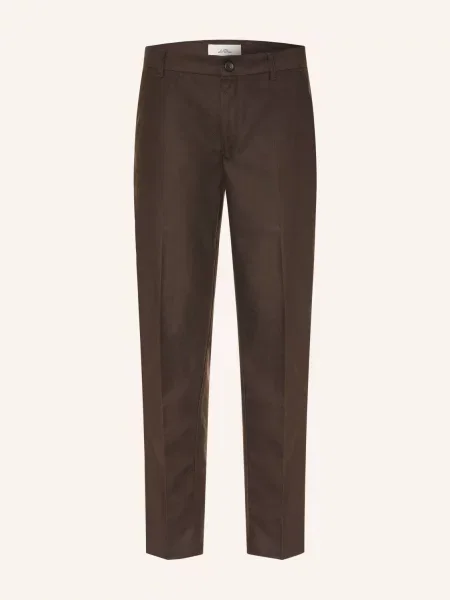 Les Deux Chino Kalhoty Regular Fit tmavě hnědá