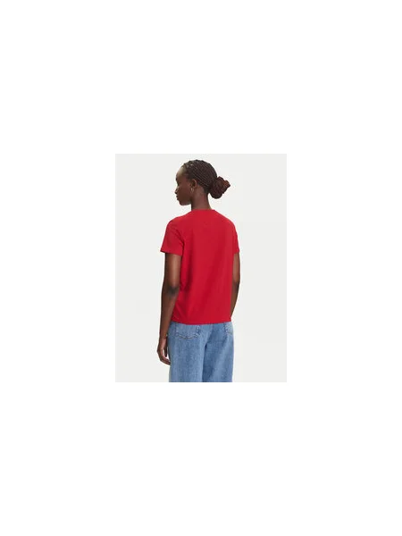 Tommy Jeans Póló Essential Regular Fit piros