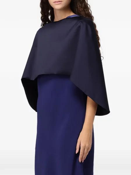 Geacă Alberta Ferretti din satin albastru