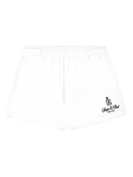 Pantaloni scurți Sporty & Rich cu broderie alb