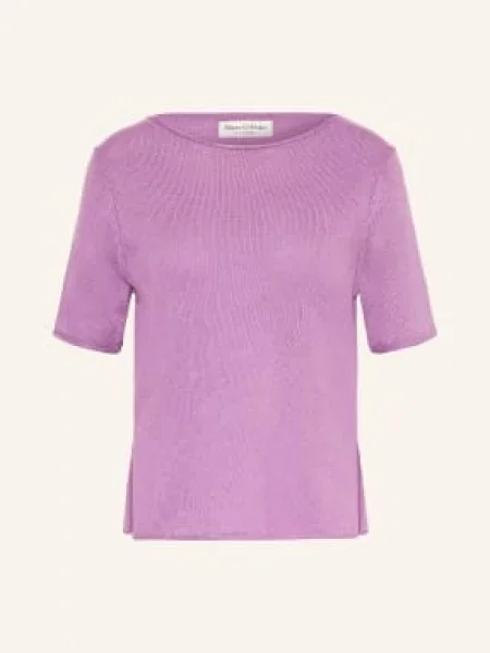Marc O'polo Pletené Tričko S Lnem světle fialová