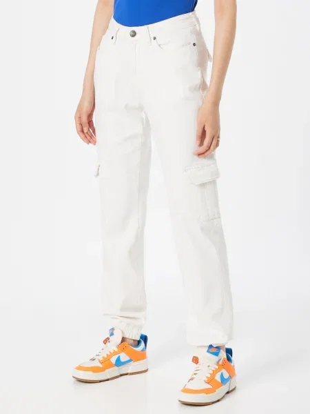 Urban Classics Pantaloni eleganți denim alb