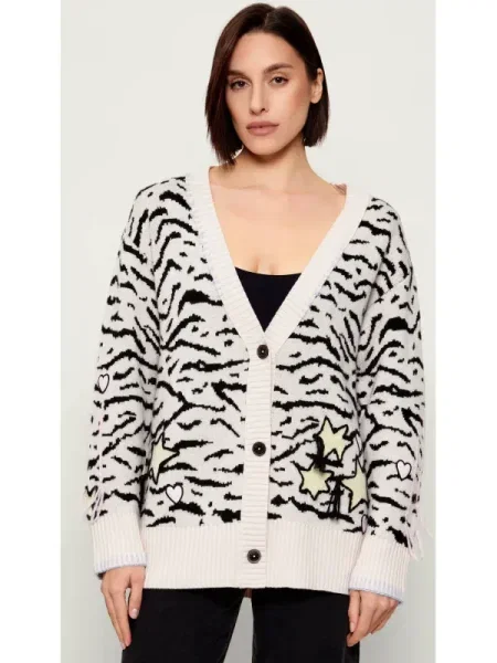 Marc Cain De lână cardigan | Relaxed fit bej