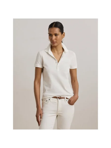 LAUREN RALPH LAUREN Polo INDIE | | stretch pique alb