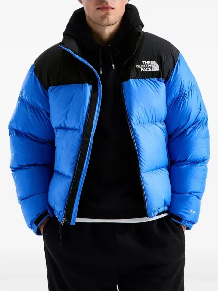 Matlasat geacă The North Face retro albastru