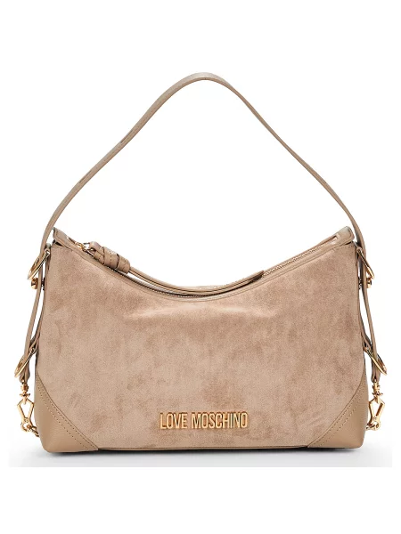 Geantă Love Moschino din piele bej