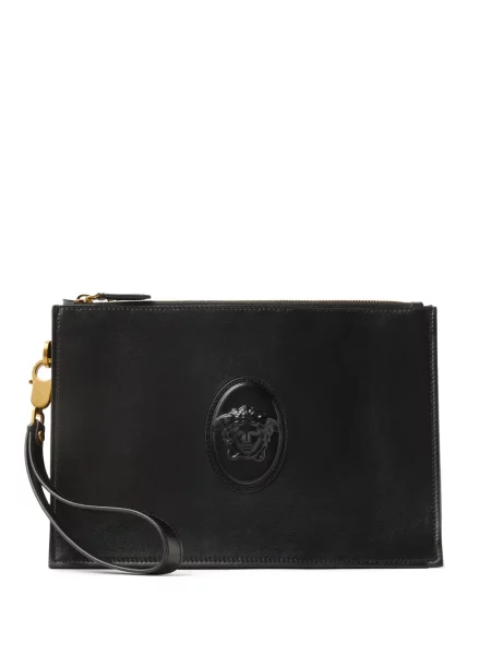 Geantă Versace din piele negru