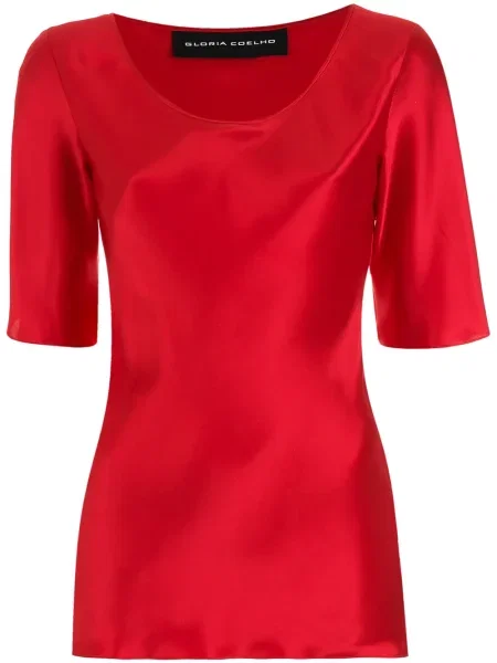 Jedwabna bluzka Gloria Coelho czerwona