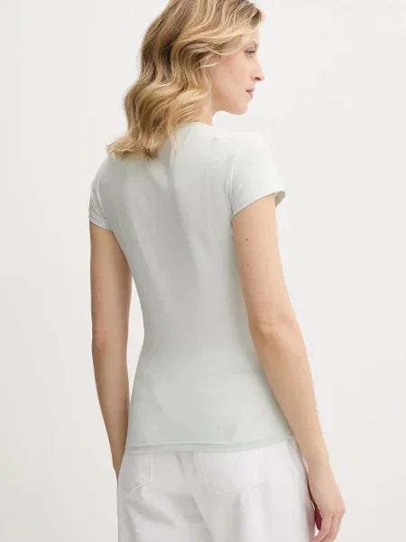 Tričko Armani Exchange tyrkysová