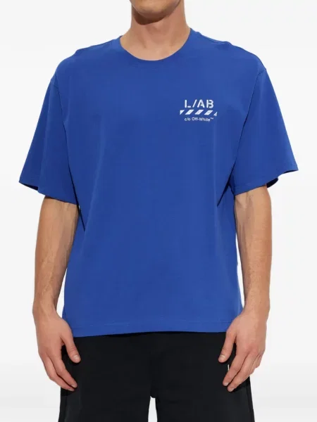 Tricou L/ab C/o Off-white cu imagine alb